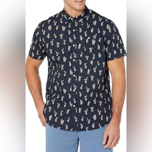 Goodthreads Men’s plus size cactus short sleeve button down shirt XXXLT NWT